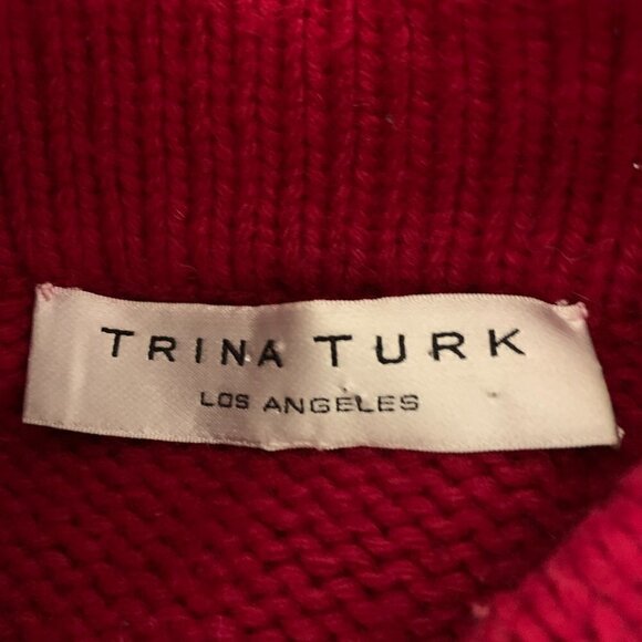 Trina Turk Red Cropped Jacket - Picture 3 of 8